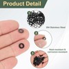 sourcing map 200 Pcs M3 Black Flat Washers, 7mm Outer