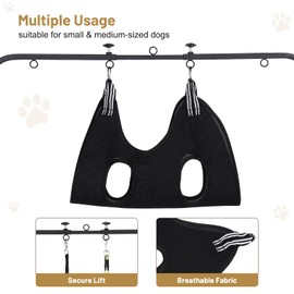 Dog Grooming Table Arm for Home Use, Pet Grooming Hammock & Nooses Included