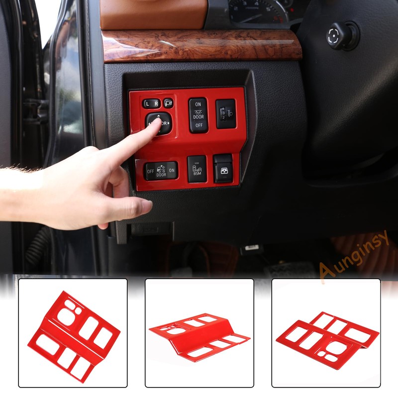 Headlight Switch Button Frame Cover Trim Compatible with Toyot@ Tundra