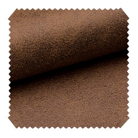 novely® Malou Furniture Fabric, Upholstery Fabric, Velvety Soft, Velour, Vintage Leather Look, Retro Style, Sold by the Metre, 1 Running Metre (02 Light Brown)