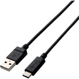 エレコム USB2.0 Type-C ケーブル USB-A to USB-C 1.0m ブラック TB-AC10NBK