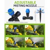 HIRALIY 59FT Greenhouse Mist Drip Irrigation Kit with Garden Timer,