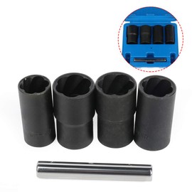OCPTY Metric Bolt and Lug Nut Extractor Socket Tools Applicable for Most Vehicles and Trucks Repair Kit