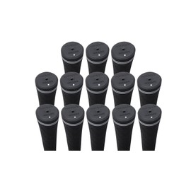 Tour Pro Soft Midsize Black Golf Grips and Grip Kit + Utility Hook Blade (13 grips, grip tape, clamp, grip removal hook blade, instructions)