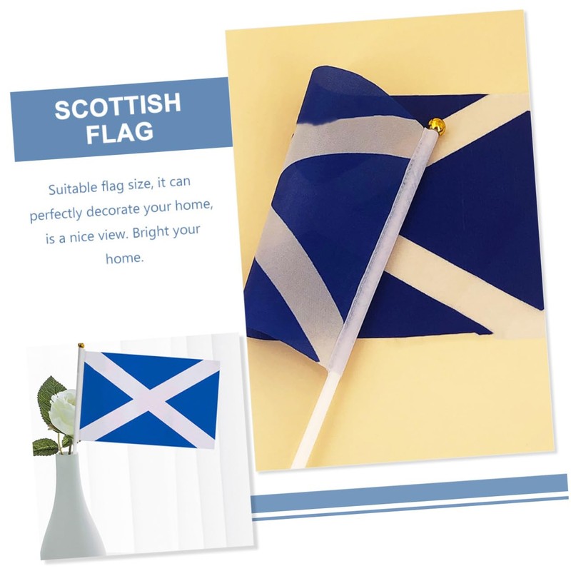 BIUDECO Hand Waving Scottish Flags 20pcs Mini Flags for Sports