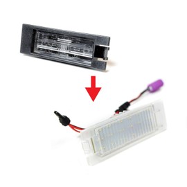 iJDMTOY OEM-Fit 3W Full LED License Plate Light Kit Compatible With Jeep 2015-up Renegade, Powered by 18-SMD Xenon White LED & Can-bus Error Free