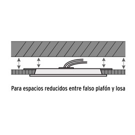 Volteck Lait EMP-201L, Luminario ultradelgado redondo para empotrar 12W, luz de día