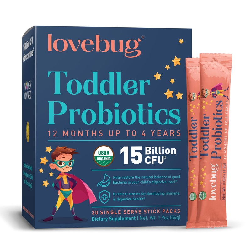 Lovebug Probiotics Toddler 15 Billion CFU - 30 Sobres -