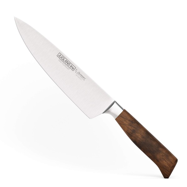 Burgvogel Solingen Juglans Line 6860.936.20.0 Chef's Knife Walnut Wood 20 cm Rust-Proof Kitchen Knife Sharp Forged Dark Premium Brown Red