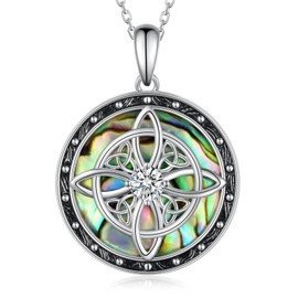 Peireara Witches Knot Necklace for Women 925 Sterling Silver Witch Necklace Witch Knot Necklace Irish Pagan Wiccan Jewelry Gifts for Women Mom
