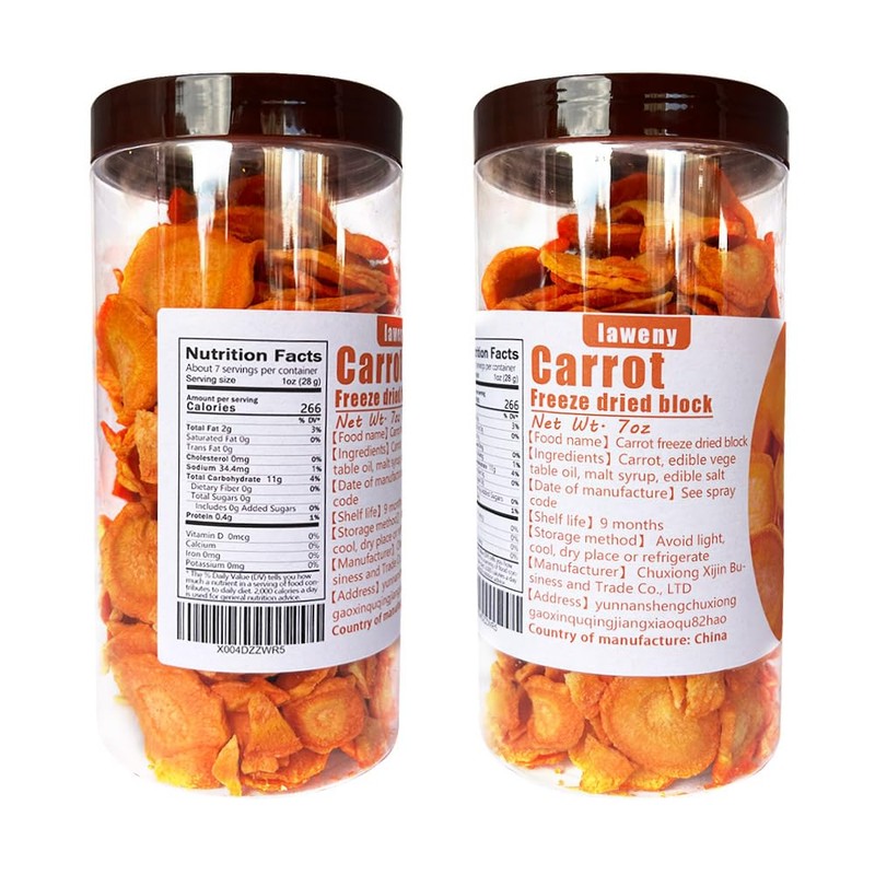 Carrot slices 7.05oz, vegetable dried instant carrot slices dried vegetables200g