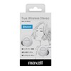 Maxell MXH-BTW300WH Bluetooth Fully Wireless In-Ear Headphones, White