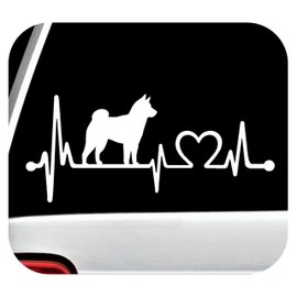 Shiba Inu Heartbeat Lifeline Dog Decal Sticker