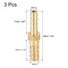 sourcing map Brass Reducer Barb Hose Connection Adapter for Hose