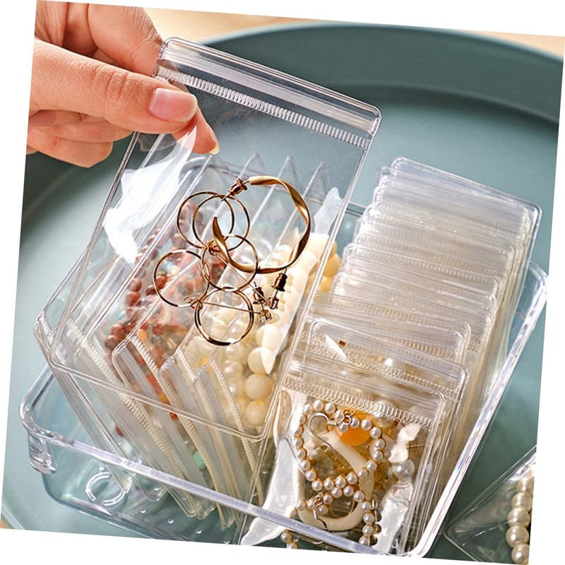 COHEALI Jewelry Storage Pouches 100 Pack Sealing Zipper Bags for