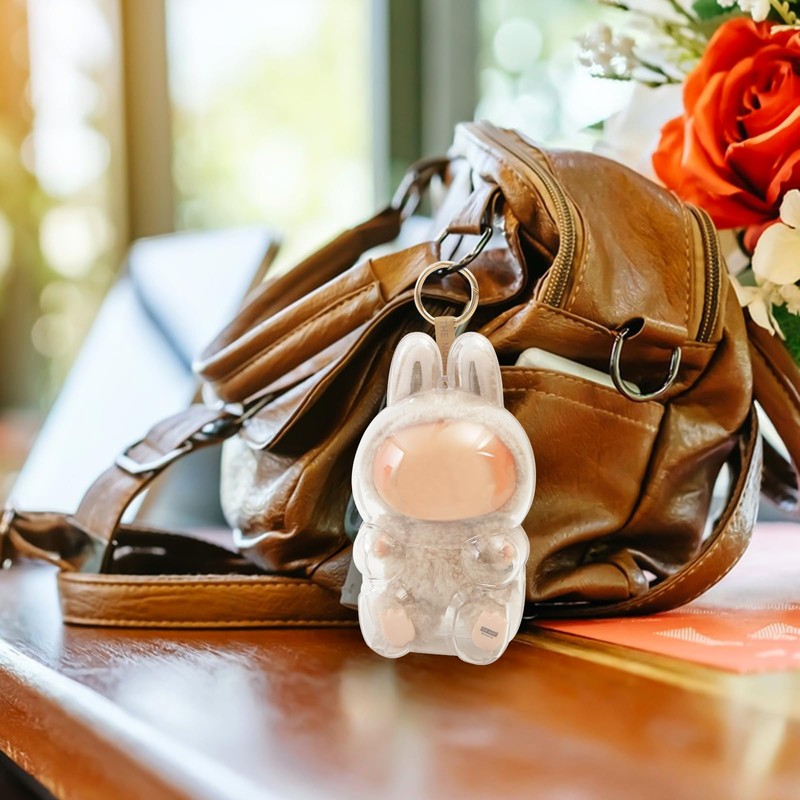 Clear Display Case with Keychain: PVC Transparent Bag for Hanging