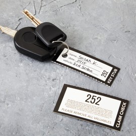 2000 Pieces 3-Part Valet Tickets for Cars, 2 Sets of Temporary Parking Tags Numbered 000-999, Perforated Cardstock Key Tag, Claim Ticket (2.8 x 5.5 in)