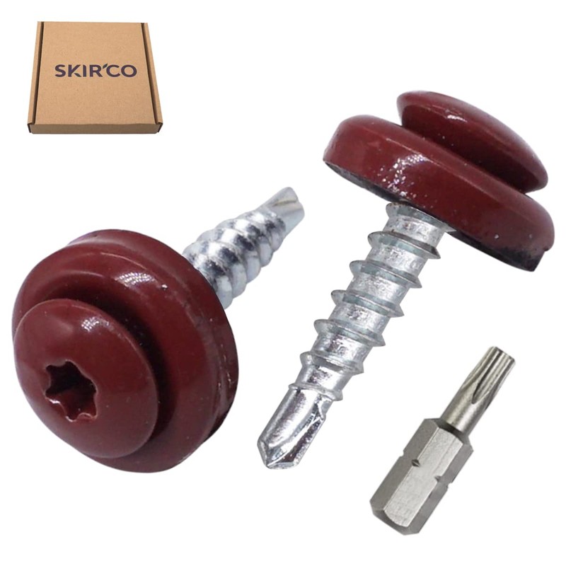 SKIR'CO Pack of 40 Metal Roofing Screws 4.8 x 20