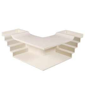 LingoFoto Aquarium Undergravel Fish Tunnel Cave Tunnel Fish Hide Fish Cave Corner Fish Tank Decorations Under Gravel Viewing Tunnel Fish Cave for Aquarium Hideout (White,Style 1)