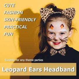 WILLBOND Ohren Stirnband Set Ohren Schwanz Fliege Tier Kleid Set Kostüm Party Dekoration Zubehör