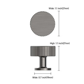 Asidrama 10 Pack Brushed Black Nickel Kitchen Cabinet Knobs Drawer Knobs Cabinet Hardware Zinc Knobs for Dresser Drawers