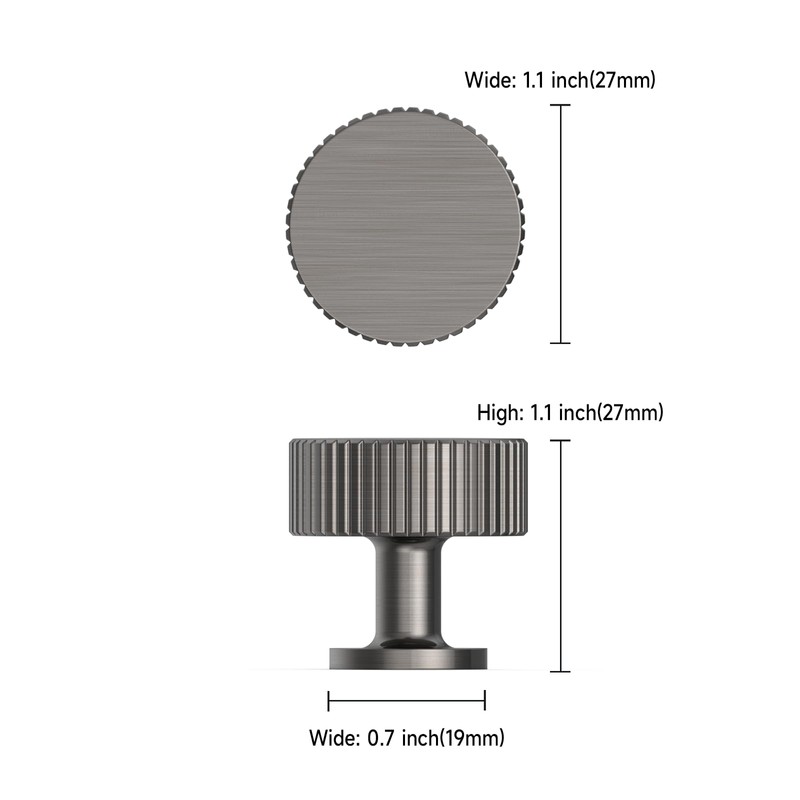 Asidrama 10 Pack Brushed Black Nickel Kitchen Cabinet Knobs Drawer