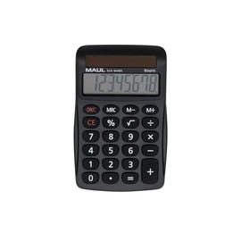 MAUL Eco MJ 455 Calculator, Solar with 8 Digits Display, Sustainable Calculator Made of Recycled Plastic, Standard Functions, Blue Angel/uz116, Black
