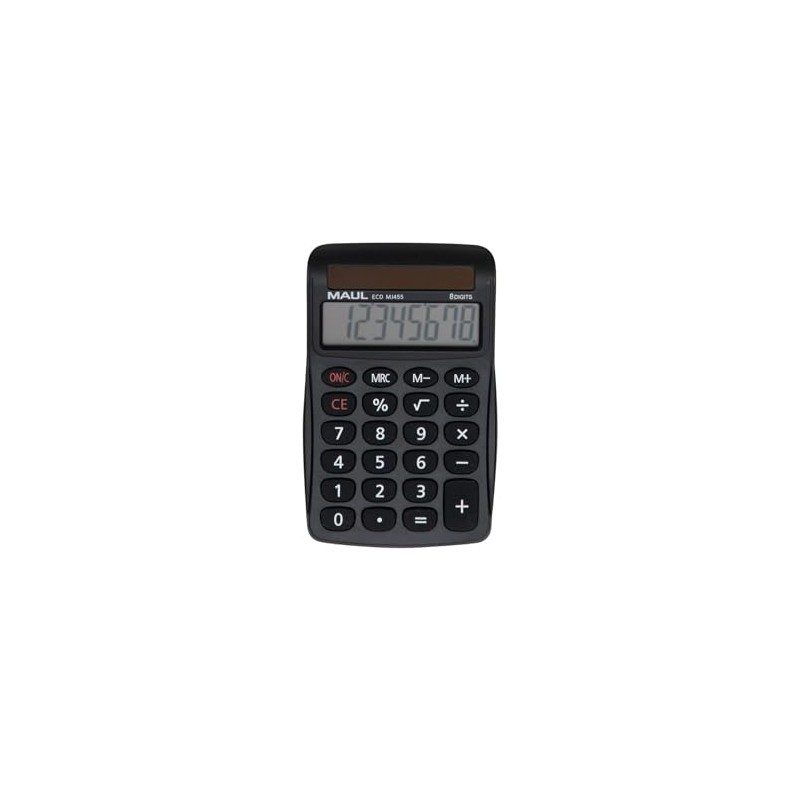 MAUL Eco MJ 455 Calculator, Solar with 8 Digits Display,