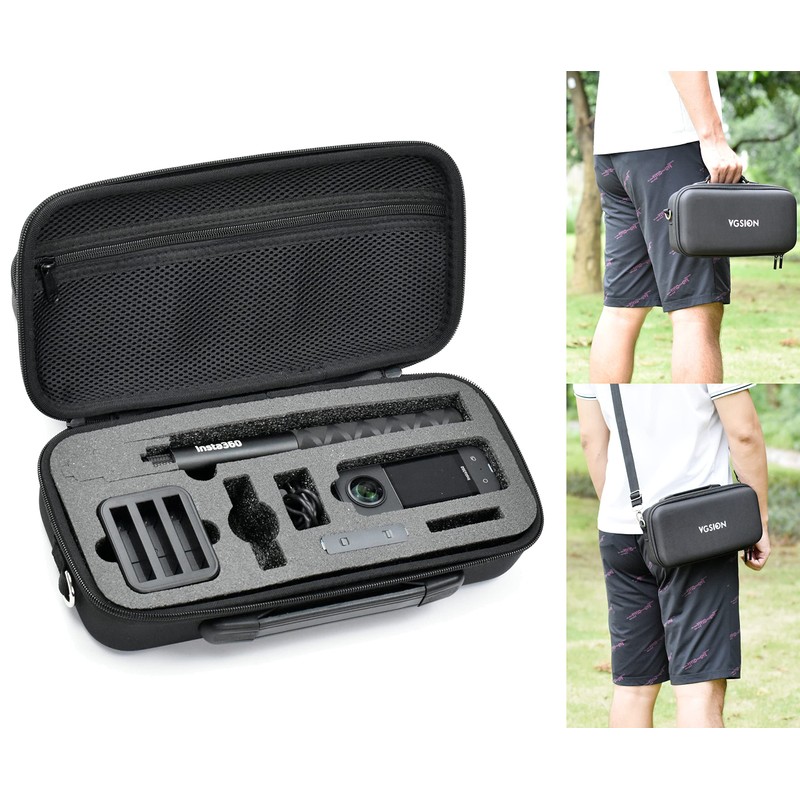 Fotoleey Carrying Case Invisible Selfie Stick for Insta360 X3, X2