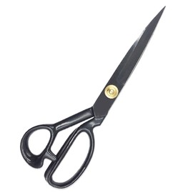 Professional Tailor Fabric Sharp Scissors 11 Inch for Sewing Cutting Leather Carpet Paper Art Shears for Home Office Classroom Artists Homemade. (Black, 11 Inch)