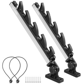 FEIMIRE Fishing Rod Holder for Boat, Crappie Rod Holder for Transportation & Storage，180° Adjustable Angler Accessory for Fishing Boat & Pontoon boat (4 Rod)