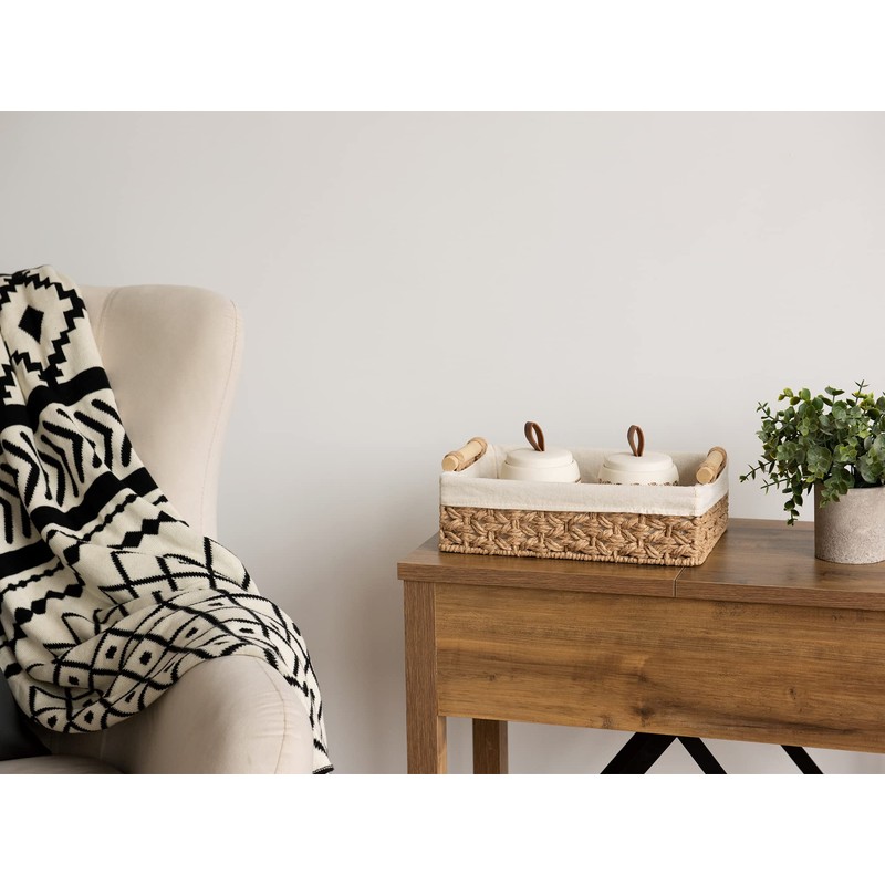 StorageWorks Bathroom Baskets for Organizing, Small Wicker Basket for Bathroom