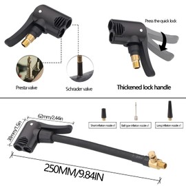 YICH Car Valve Lever Plug Car Valve Adapter Car Valve Connector Valve Adapter Moment Plug Brass Tyre Inflator Nipple with Valve Thread for Car Bicycle Motorcycle Tyre Inflator