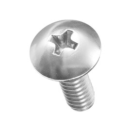 METALLIXITY Machine Screws Phillips Head(#10-24x1/2) 12Pcs, 304 Stainless Steel Round Head Phillips Drive Furniture Bolts - for Woodworking & Furniture Assembly, Silver