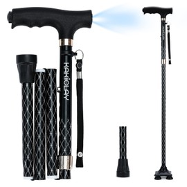 Kakiclay Folding Walking Cane With Led Light For Women & Men - Foldabl