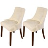 MIFXIN Wingback Side Chair Cover Dining Chair Slipcover 2 Pack