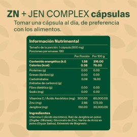 🛡️💊 Ultra Zinc + Vitamina C & Jengibre | 180 Cápsulas | VitalBotanics | Defensas, Energía & Bienestar