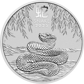 Generisch Lunar III Snake 2025 1/2 Ounce Silver Coin, 15.56 g, 999.9/1000 Fine Silver, Encapsulated