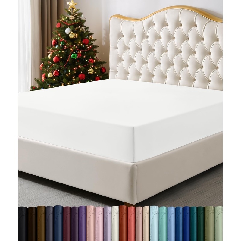 Utopia Bedding Queen Fitted Sheet - Bottom Sheet - Deep