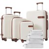 Udorich Efficient Travel with 4-Piece Luggage Set, Lightweight ABS Construction,