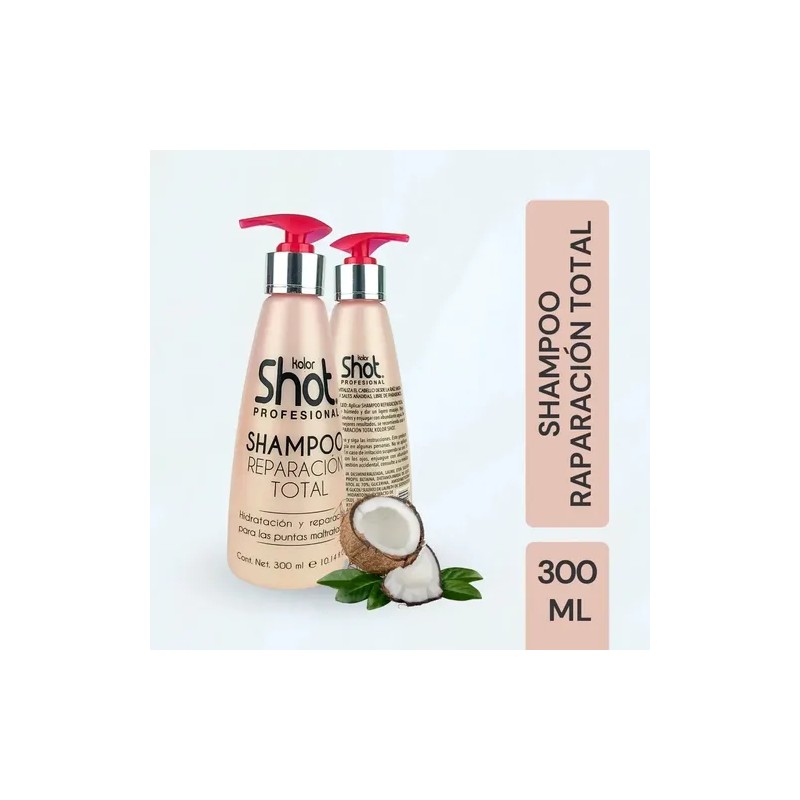 Shampoo Reparación Total Soyacoco Kolor Shot Puntas Sanas
