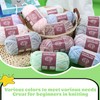 LUNARM 3 * 100g Chenille Yarn, Yarn for Crocheting Knitting