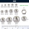 #10-24 inch Nylon Insert Hex Lock Nuts (50 Pack), 304