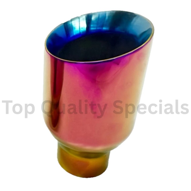 Gearhead PURPLE BURN DOUBLE WALL ANGLED EXHAUST TIP 3" INLET