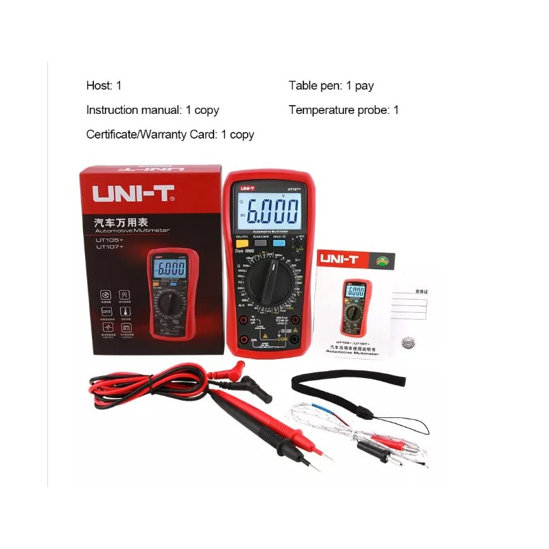 UNI-T UT107+ Automobile Multimeter High Precision True RMS Automobile Automatic