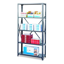 Safco Products 6266 Commercial Shelf Kit 36"W x 18"D x 72"H with 5 Shelves, Gray