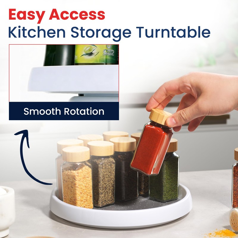 Oizeir Lazy Susan Organizer Set of 4, 10 Inch Non-Skid