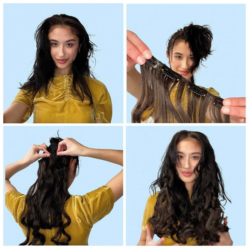 PRETTYSHOP XL 7 parts set clip in extensions, 60 cm
