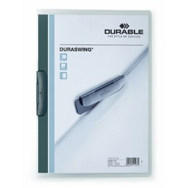 Durable Duraswing 229037 Clip Folder for 30 Sheets A4 - Graphite (Pack of 25)
