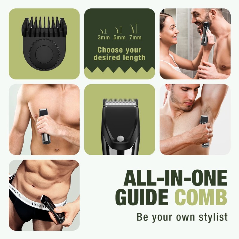 SUPRENT IPX7 Waterproof Body Trimmer for Men & Women, Ceramic